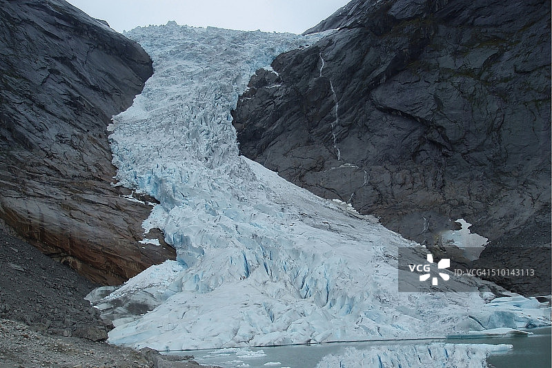 挪威布里克斯达尔冰川图片素材