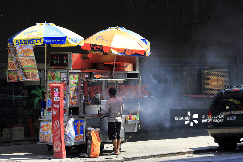 肉品加工区的餐车图片素材