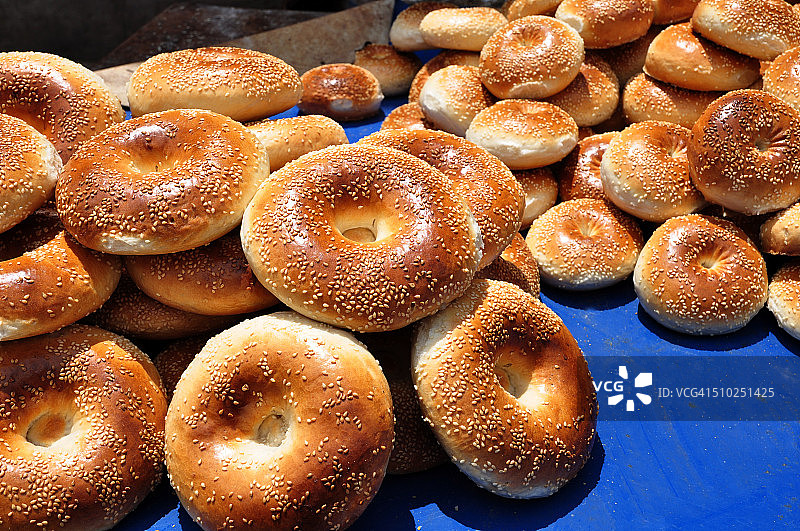 中国新疆喀什老城喀什噶尔馕近景照片图片素材