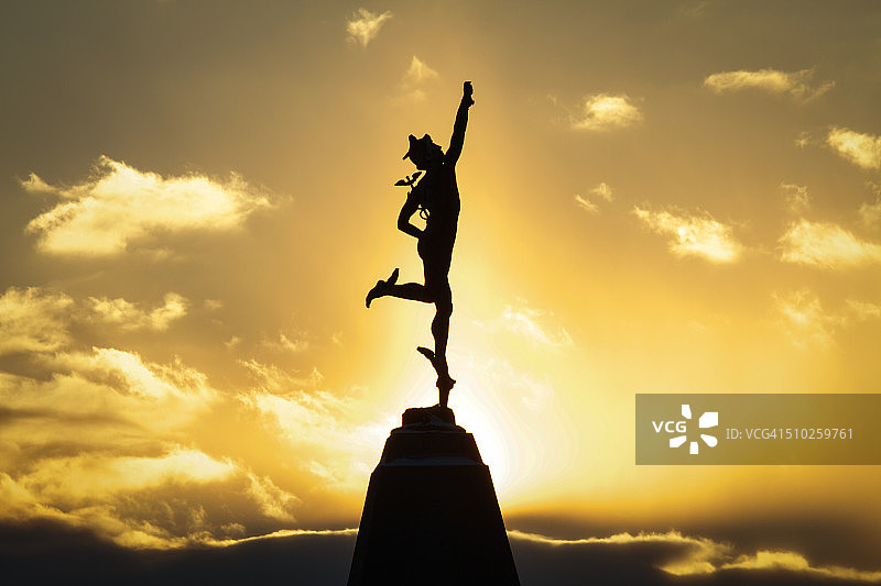 罗切斯特的墨丘利雕像图片素材