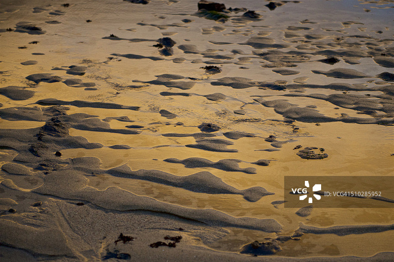 宁静的Mavericks海滩沙滩风光图片素材