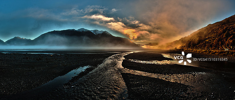 新西兰亚瑟通道图片素材