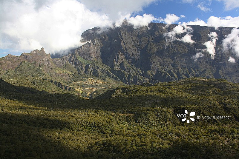 马法特冰斗，留尼汪图片素材