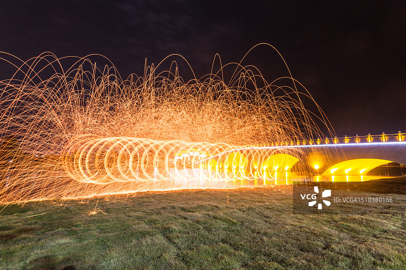 钢丝棉光绘摄影图片素材