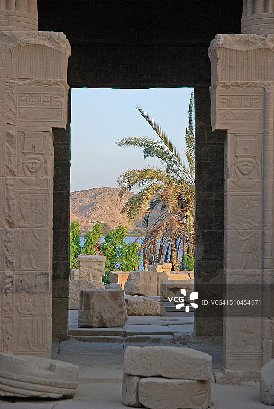 埃及菲莱岛神庙图片素材
