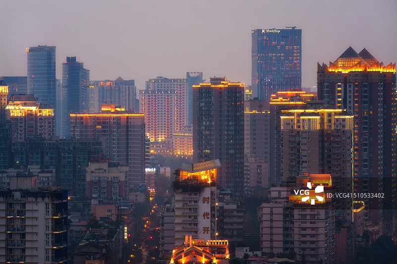 中国四川成都夜景图片素材