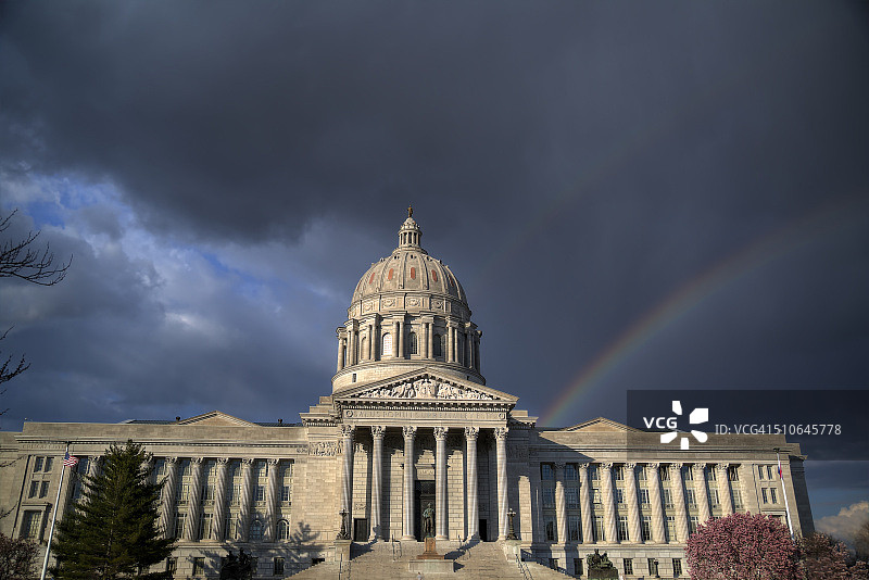 密苏里州议会大厦彩虹图片素材