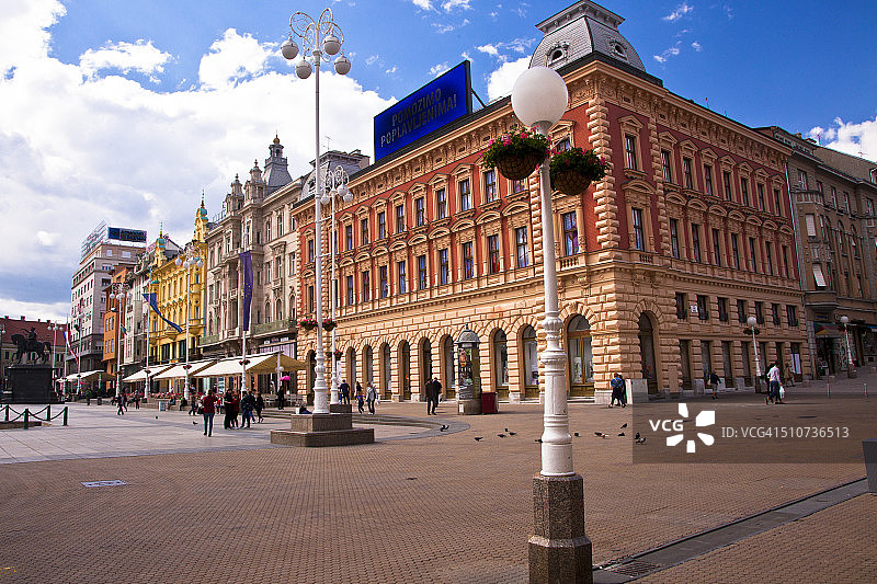 克罗地亚萨格勒布的主要广场图片素材