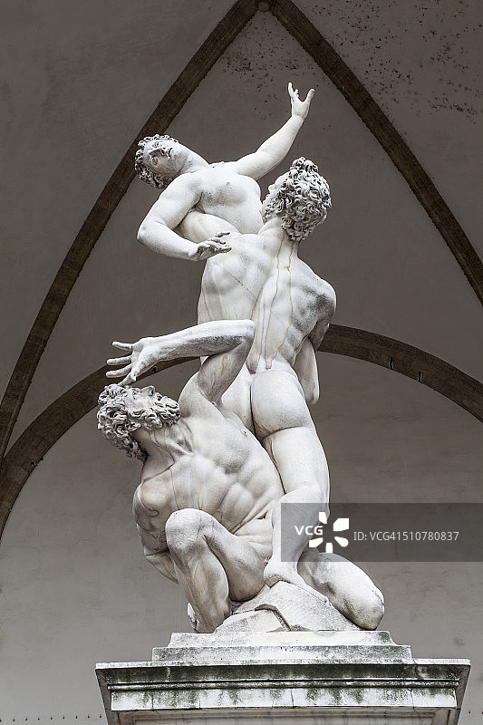 佛罗伦萨佣兵凉廊的雕像图片素材