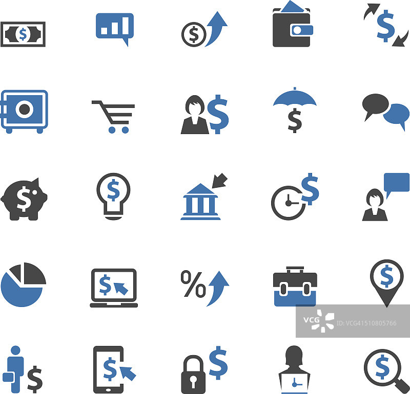 商业金融图标合集图片素材