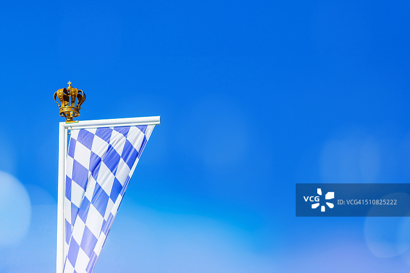 啤酒节上巴伐利亚旗帜图片素材