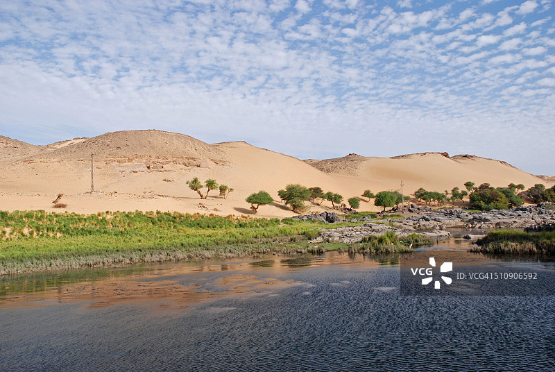 尼罗河沿岸的沙丘图片素材