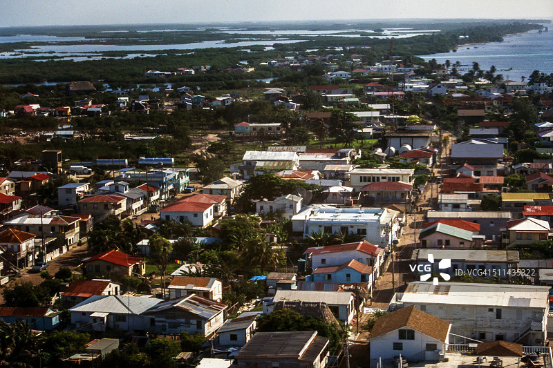 伯利兹，安伯格里斯岛，圣佩德罗图片素材
