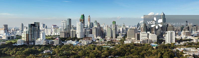 泰国曼谷市中心天际线全景图片素材