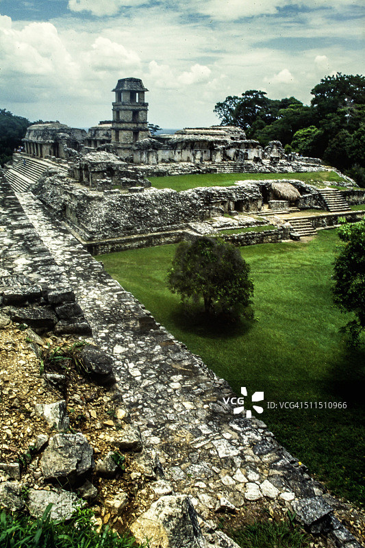 恰帕斯帕伦克金字塔图片素材