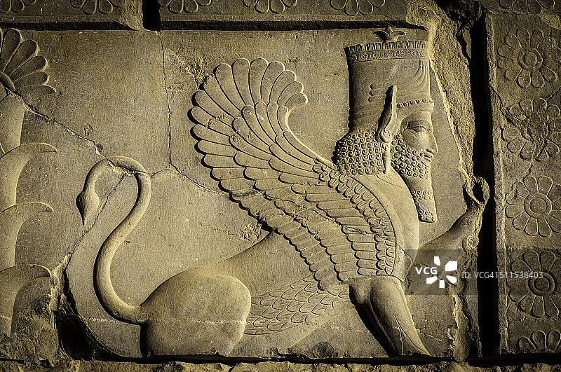 狮身人面像浅浮雕图片素材