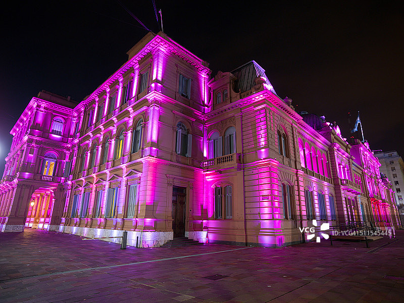 粉红色的房子图片素材