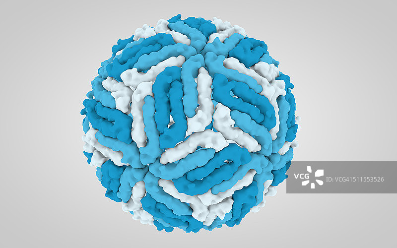 寨卡病毒3D模型图片素材