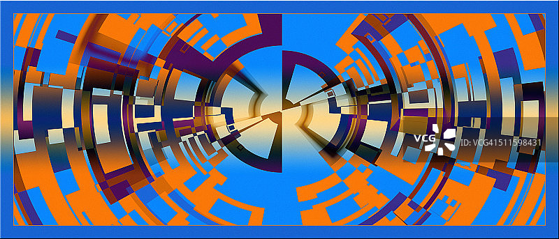 创意抽象重叠形状全景设计图片素材