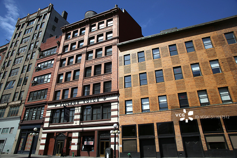 美国纽约曼哈顿库珀广场36号的村声大楼图片素材