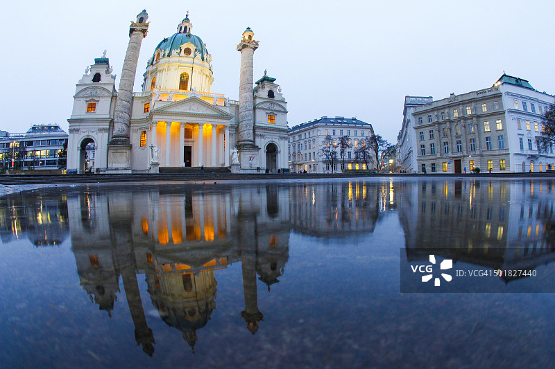 维也纳卡尔斯教堂图片素材