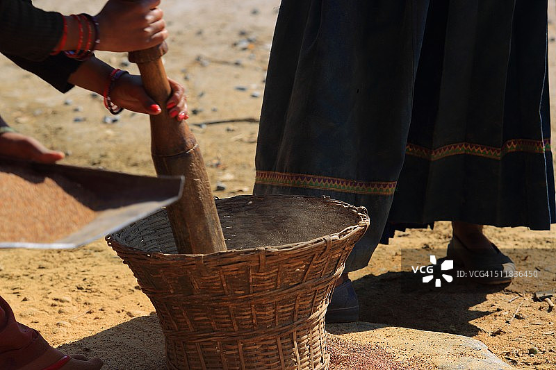 印度乡村的日常生活图片素材