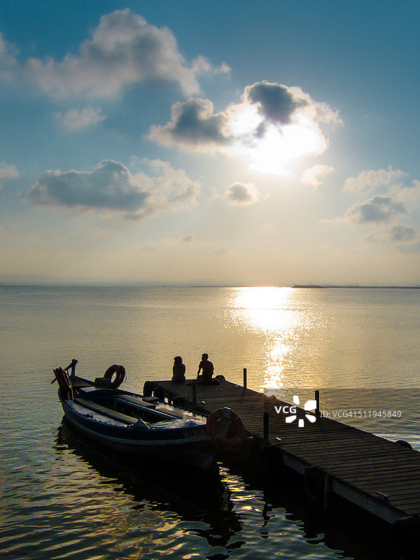 日落，阿尔布费拉（巴伦西亚）图片素材