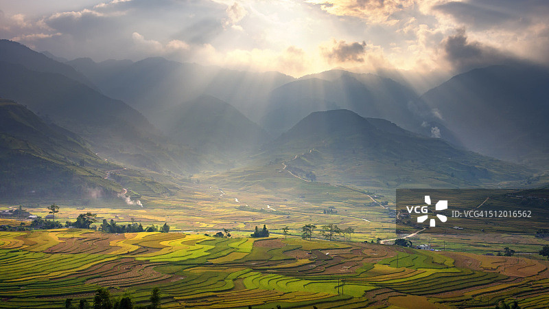 越南木江界的壮丽梯田图片素材