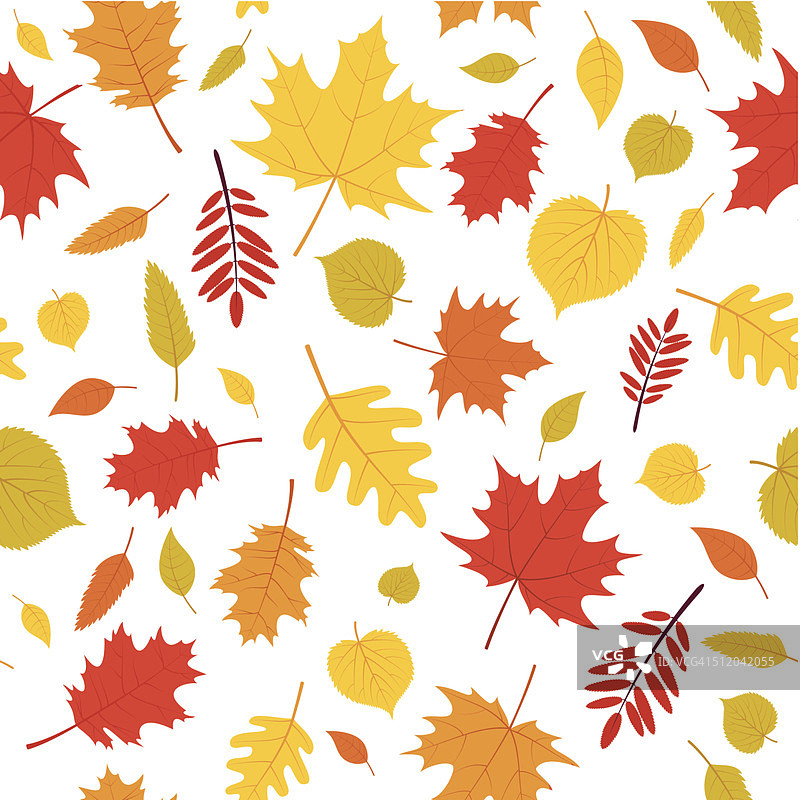 秋叶无缝图案图片素材