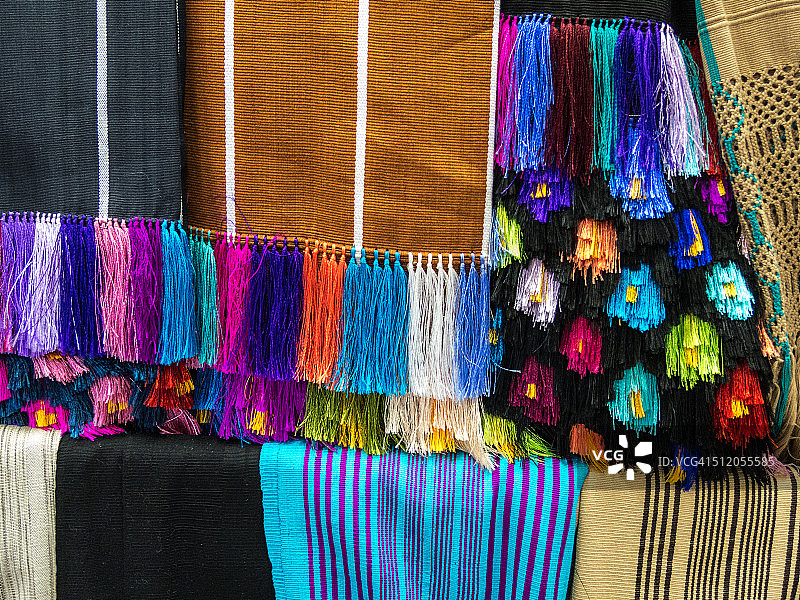 墨西哥米却肯州的传统披肩图片素材