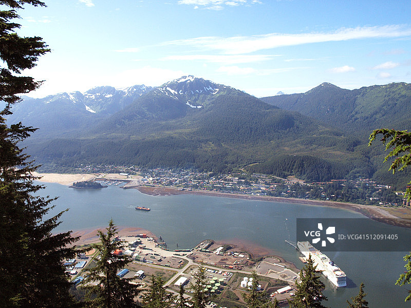 朱诺和道格拉斯岛港口图片素材