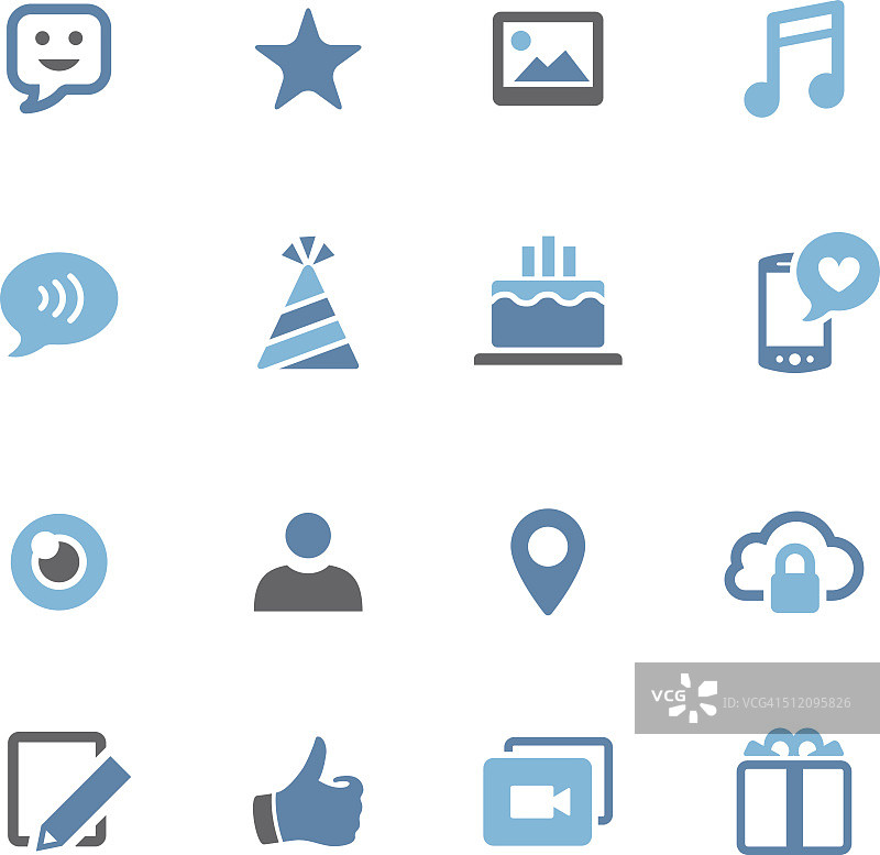 沟通和社交媒体图标-Conc系列图片素材