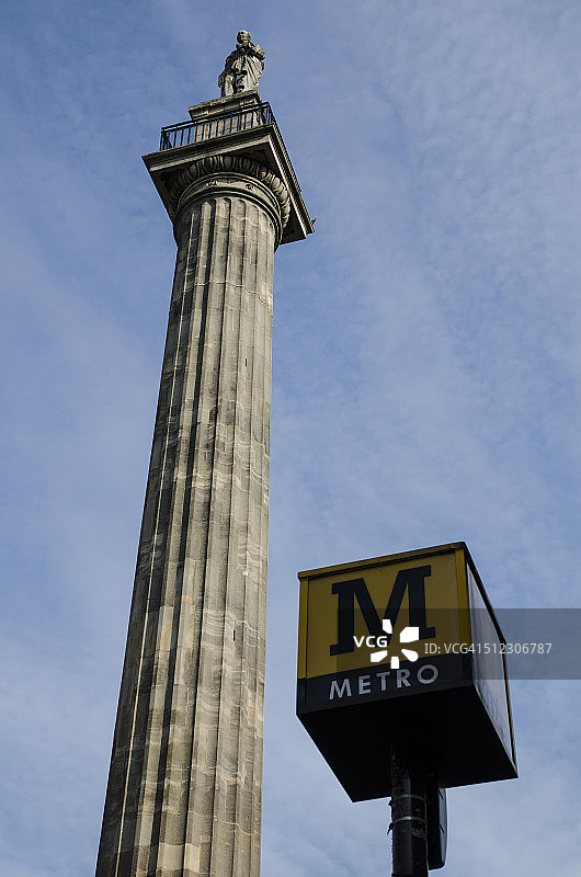 泰恩-威尔地铁和格雷纪念碑图片素材