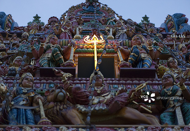 新加坡的Sri Veeramakaliamman神庙图片素材