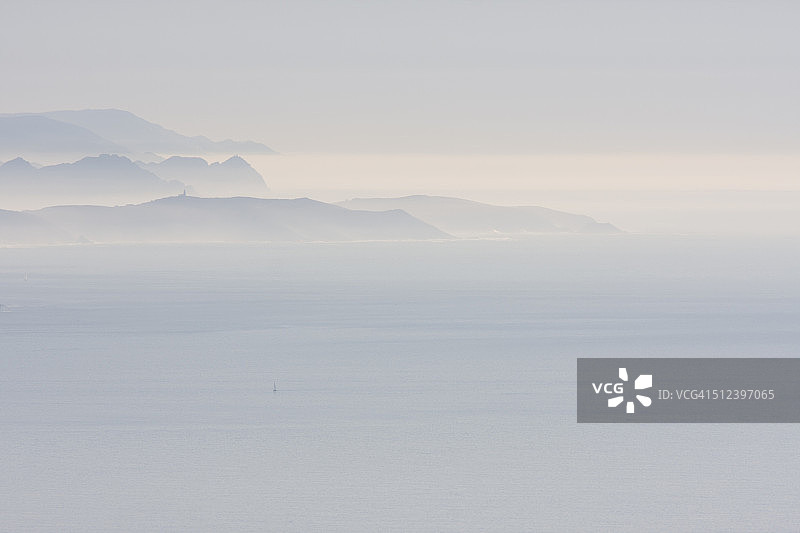 从拉库罗塔看加利西亚海岸线和阿罗萨河图片素材