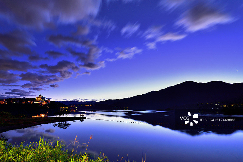 日月潭的黎明图片素材