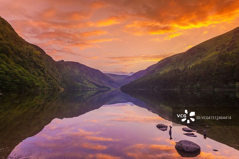 爱尔兰威克洛郡格伦达洛上湖图片素材