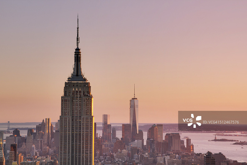 从洛克菲勒中心俯瞰曼哈顿图片素材