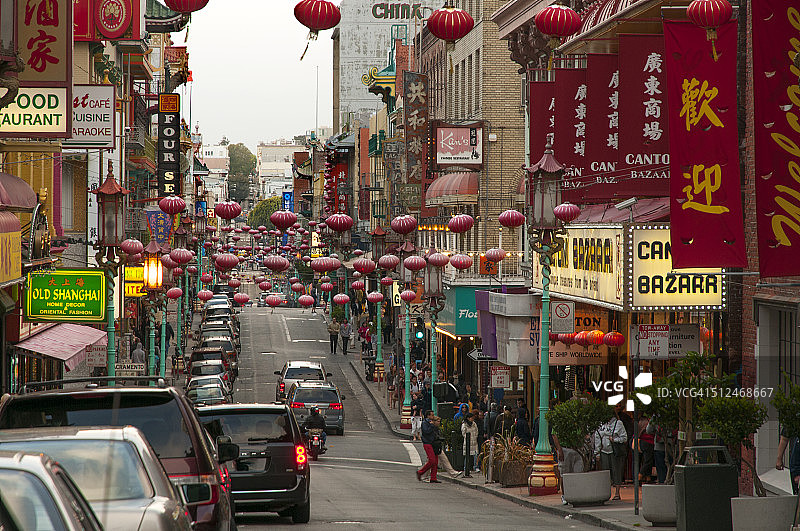 旧金山唐人街图片素材