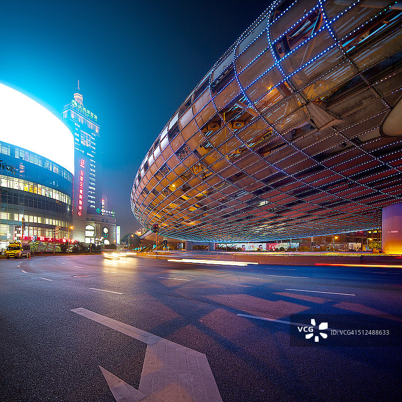 五角场夜景图片素材
