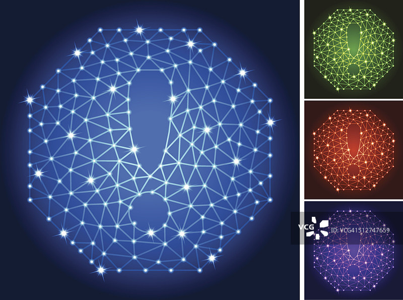 三角线路板颜色组注意标志图片素材
