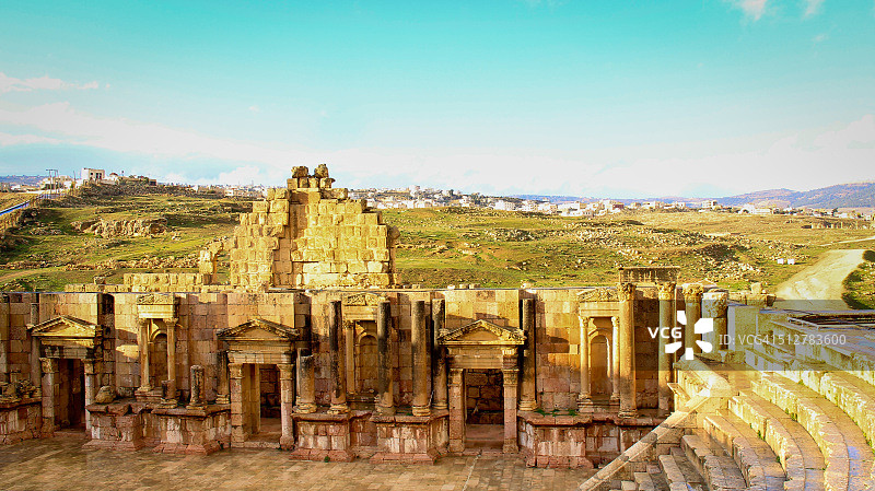 杰拉什罗马圆形剧场或南剧院图片素材