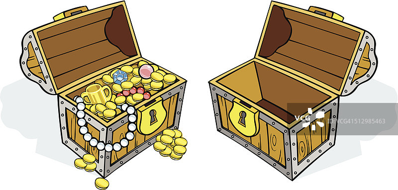 宝箱 - 成功、满、空图片素材