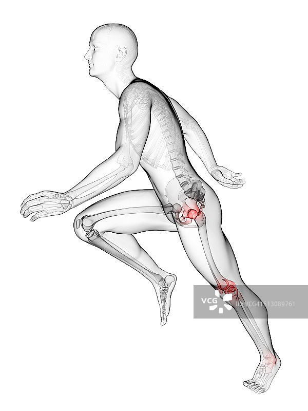 跑步者关节的艺术图图片素材
