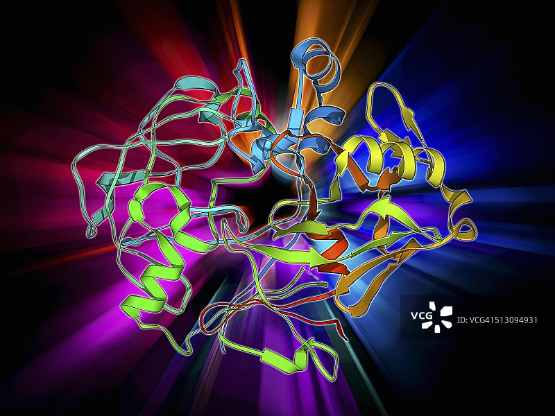 胃蛋白酶原分子图片素材