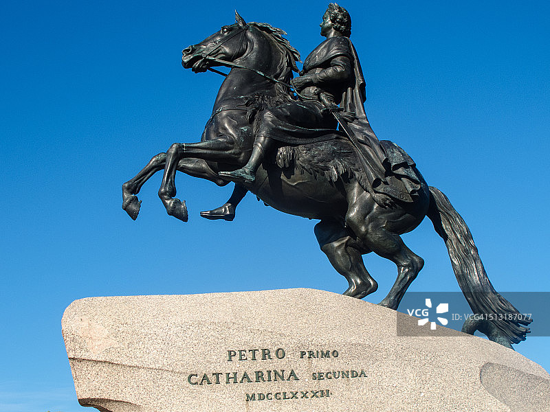 圣彼得堡的彼得大帝雕像图片素材