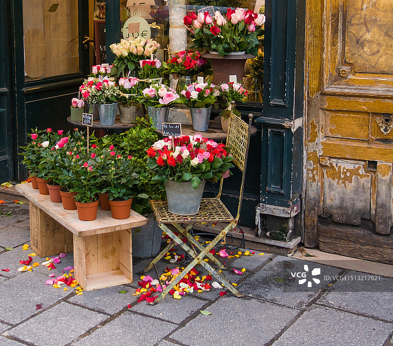 巴黎的花店图片素材