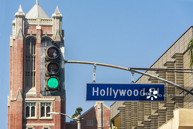 美国洛杉矶好莱坞大道图片素材