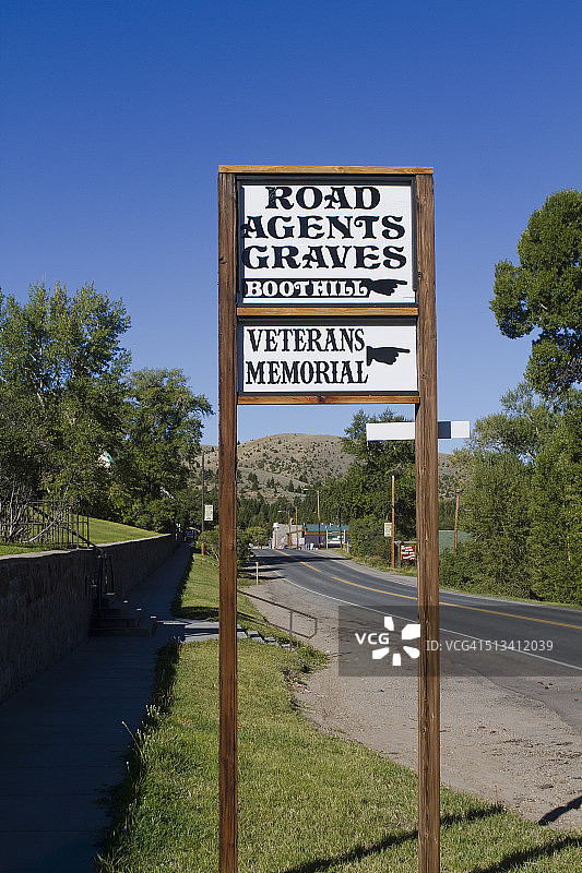 美国蒙大拿州弗吉尼亚城：古老的西部金矿小镇图片素材