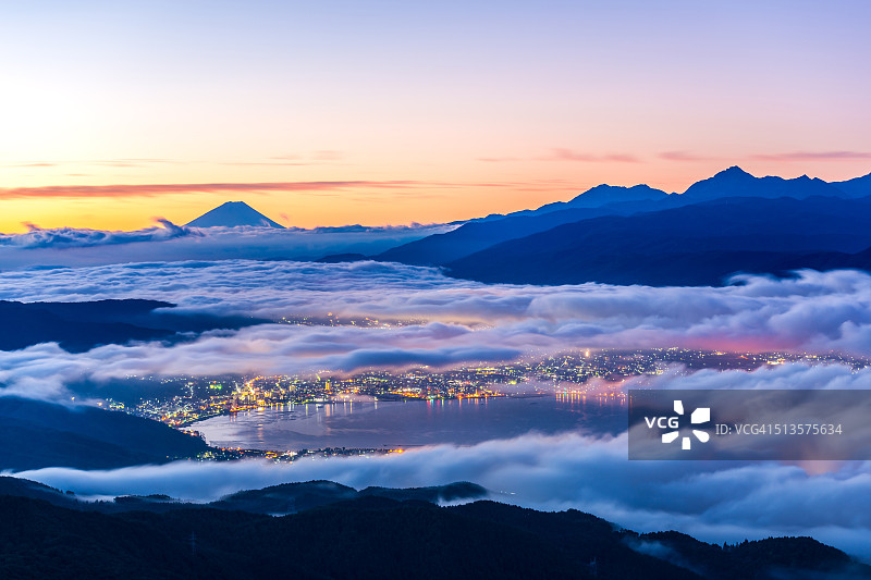 富士山牵牛花图片素材